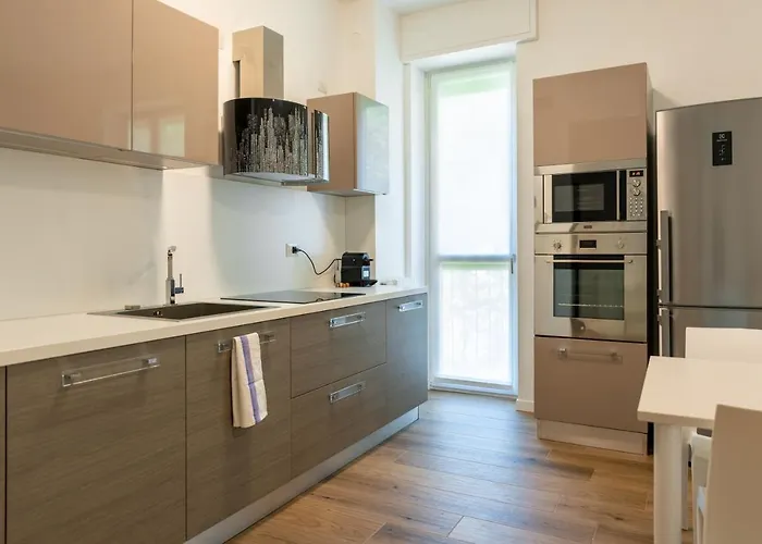 Apartament 15min Metro Duomo - Rho Fiera - Skyscraper Kitchen Mediolan